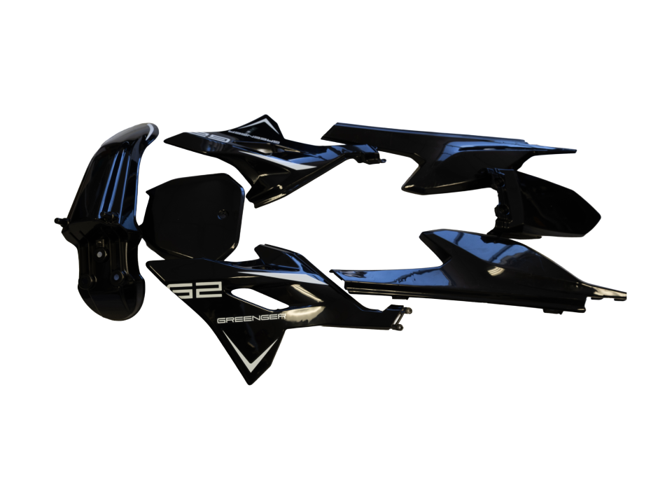 plastic kits 7 pieces black