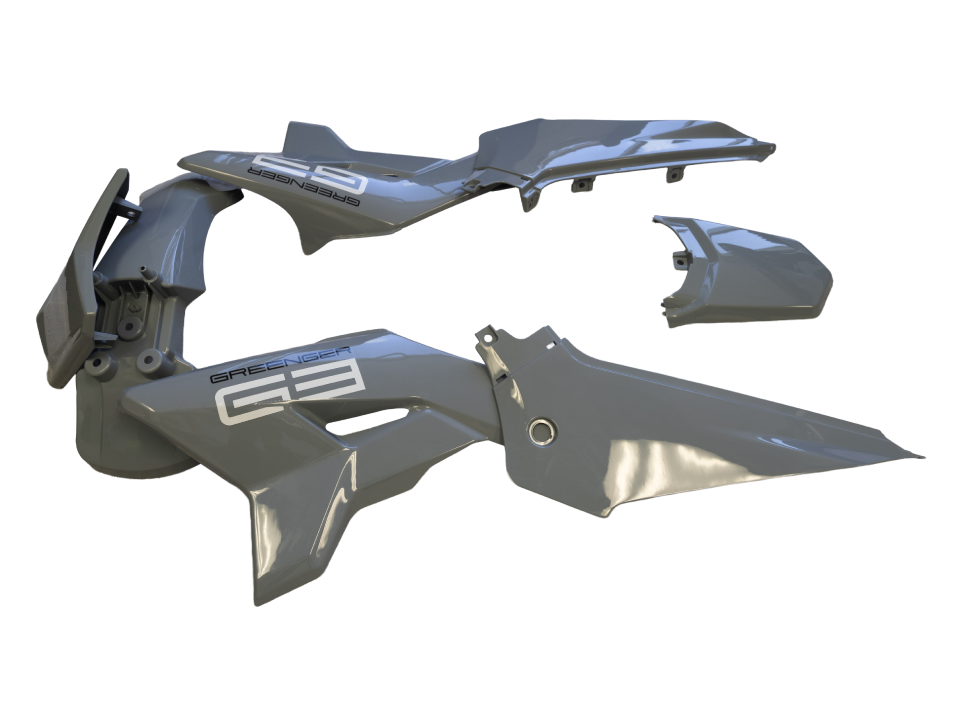 plastic kits 7 pieces (grey)
